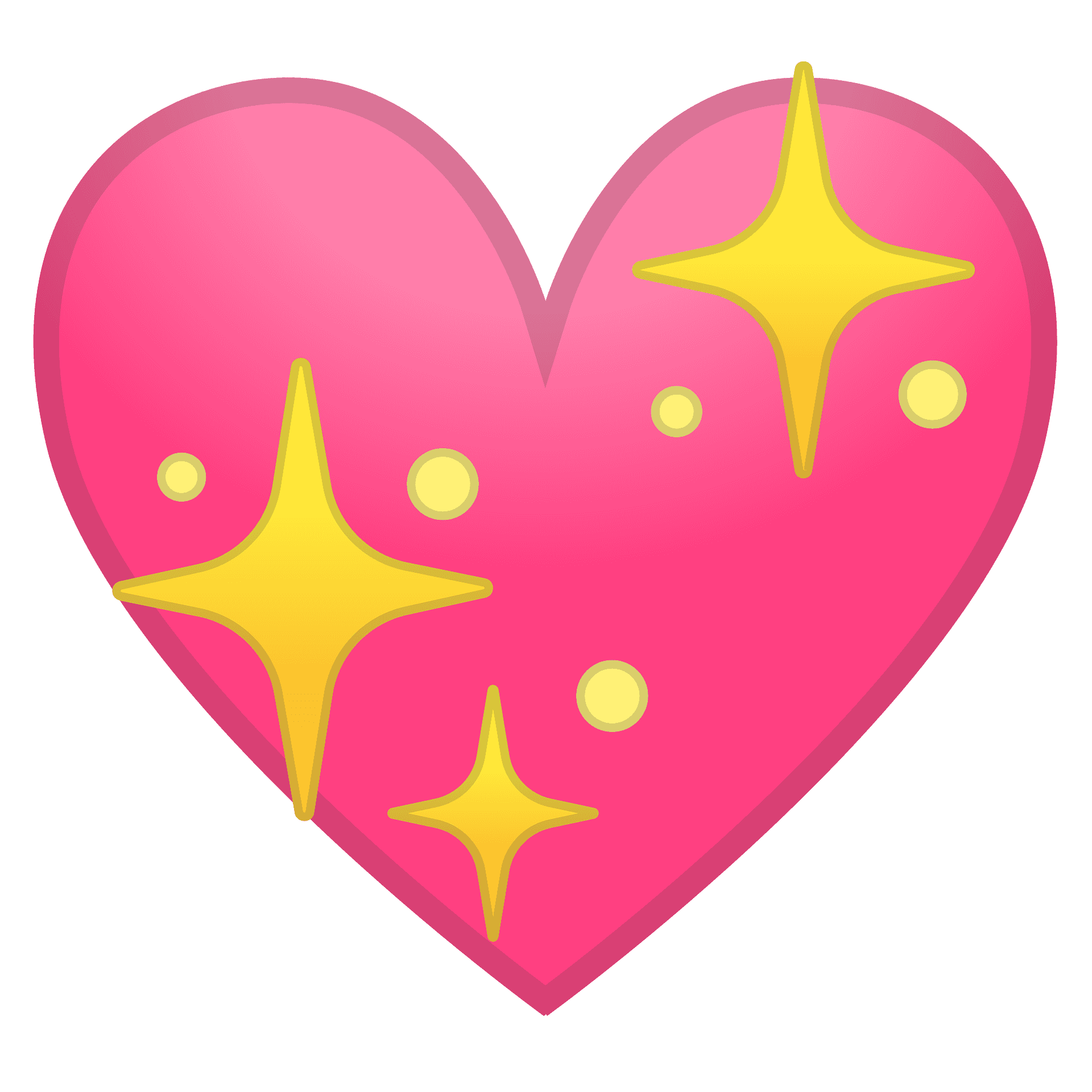 a sparkly pink heart